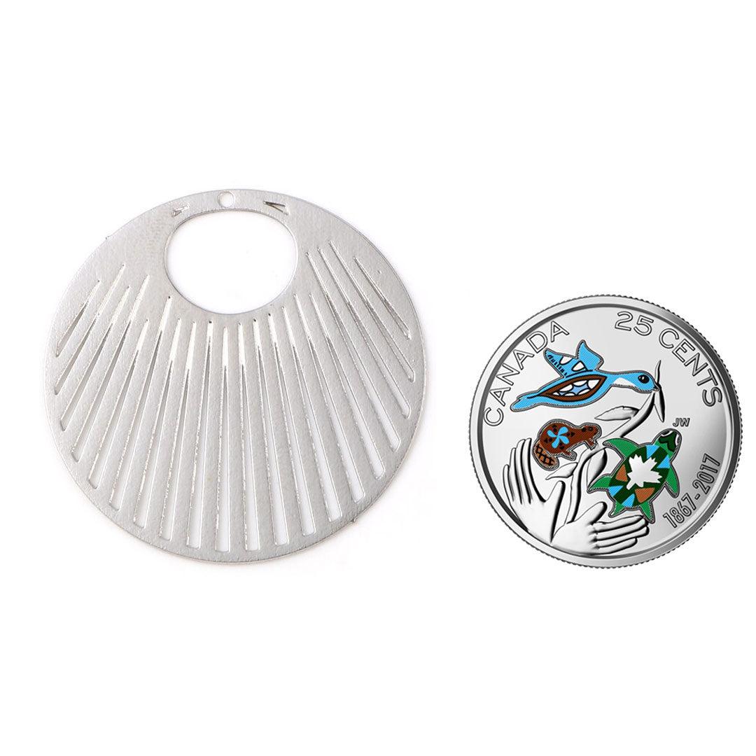 Charm Metal Painted Circle Fan - PoCo Inspired