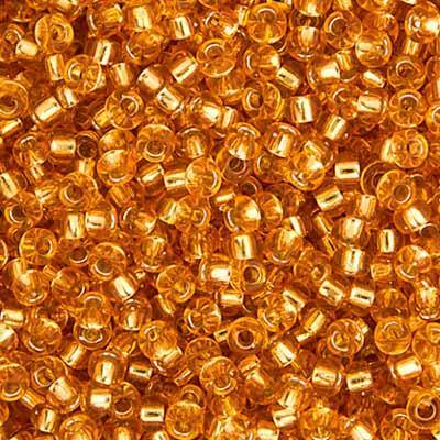 11-4, Miyuki 22g Silver Lined Dark Gold