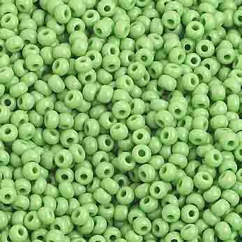 10-01014, Czech 22g Opaque Light Green