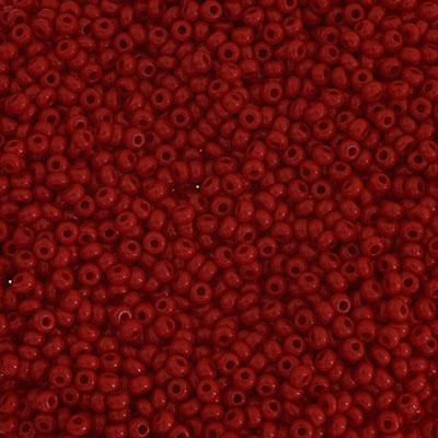 10-01028, Czech 22g Opaque Medium Dark Red