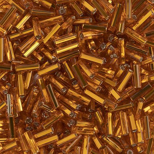 Silver Lined Light Orange - Bugle, #3 25g