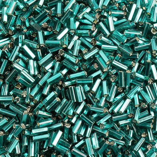 Silver Lined Teal Green - Bugle, #2 25g