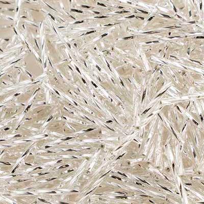 Silver Lined Crystal- Twisted Bugle, 30mm 25g