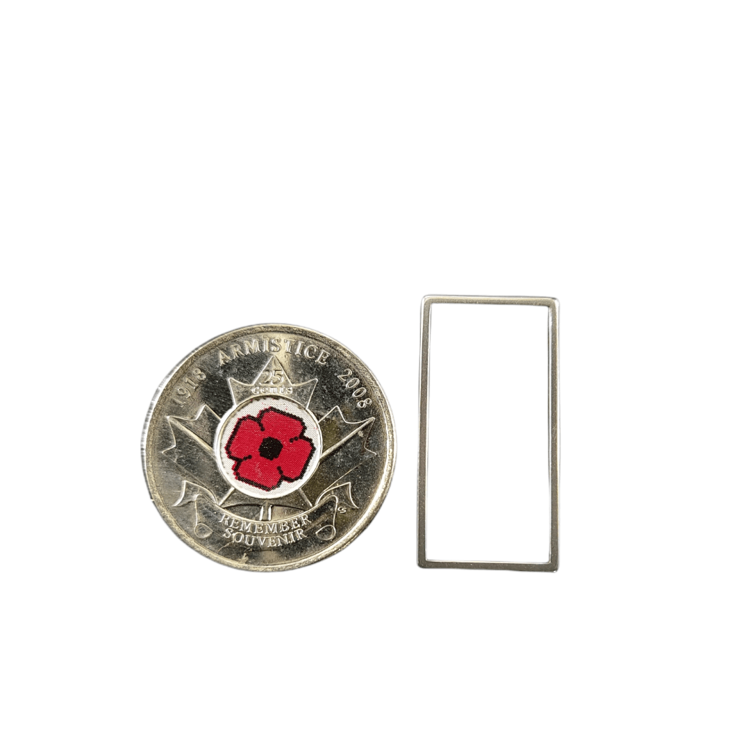 Open Bezel Bead Frame - Rectangle, aprx 10