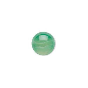 Cabochon Striped Green Agate 4mm