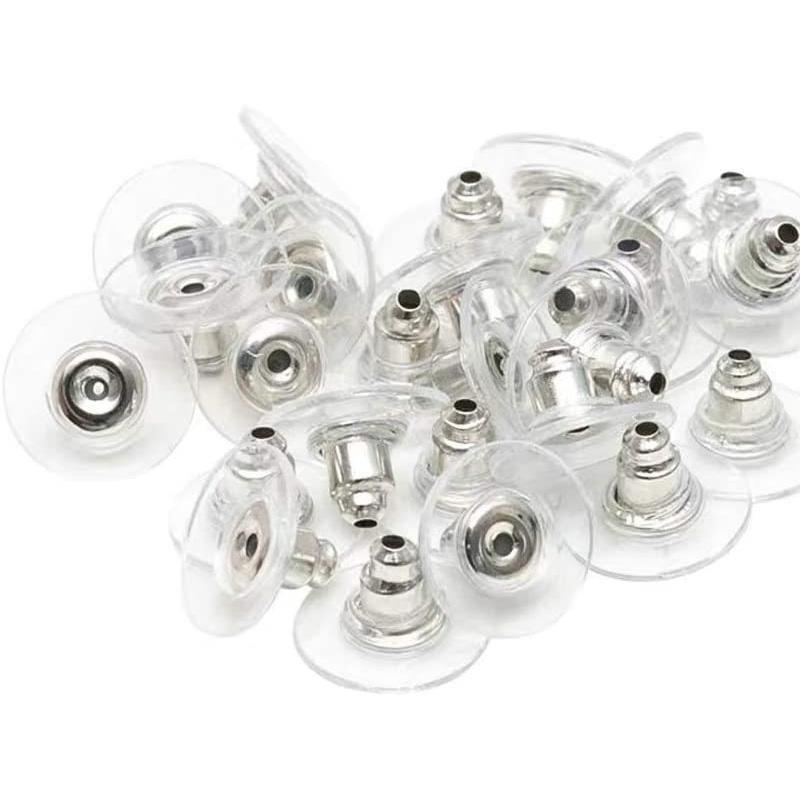 Earring Back w/Clear Disc - 10pr