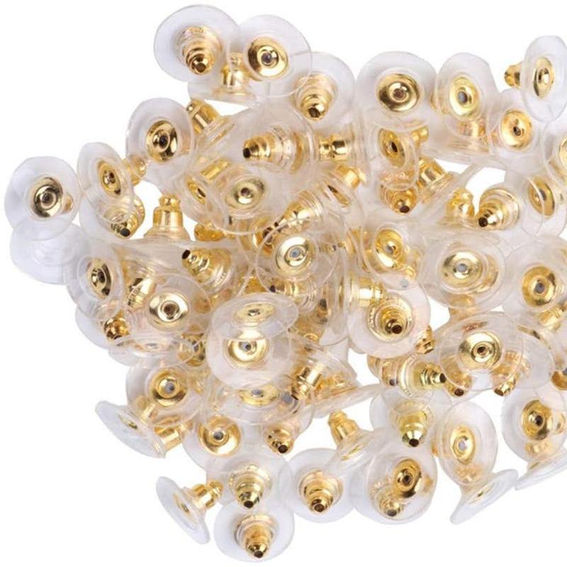 Earring Back w/Clear Disc - 10pr