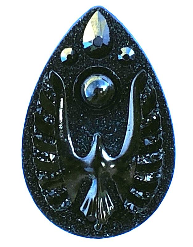 Resin Cabochon, Teardrop Thunderbird