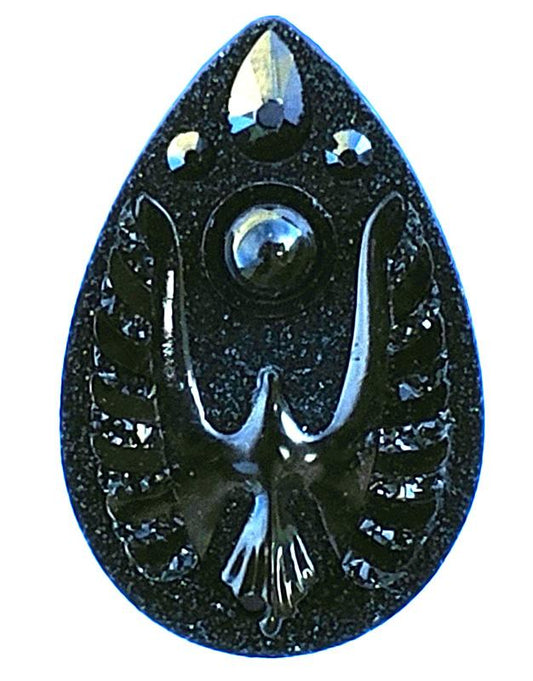 Resin Cabochon, Teardrop Thunderbird