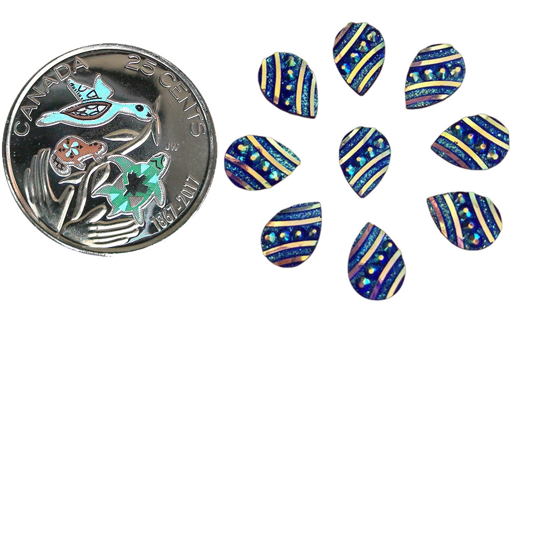 Resin Cab - Teardrop Small, Black AB