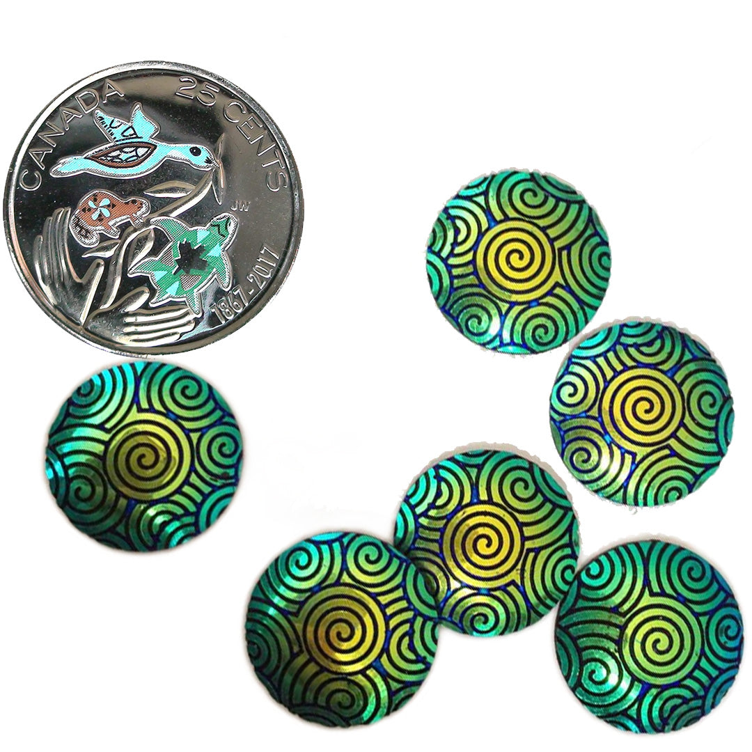 Resin Cab - Round 16mm, Cloud - Black AB