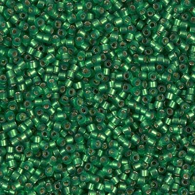 DB00-0688, Miyuki 5.2g Semi Matte Silver Lined Medium Green
