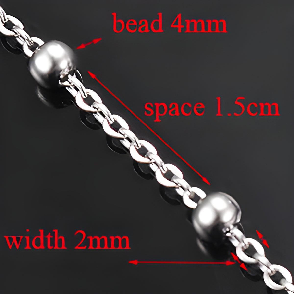 Necklace - Stainless Steel W/ball - PoCo Inspired