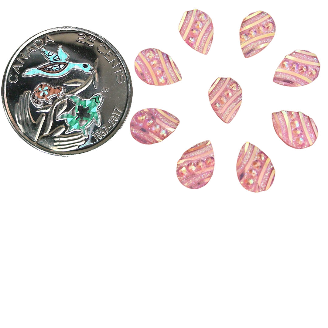Resin Cab - Teardrop Small, Pink AB