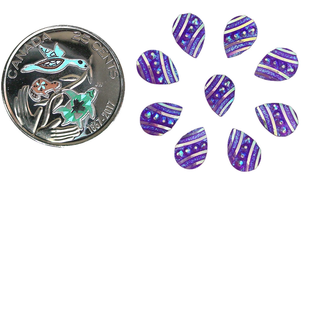 Resin Cab - Teardrop Small, Purple AB