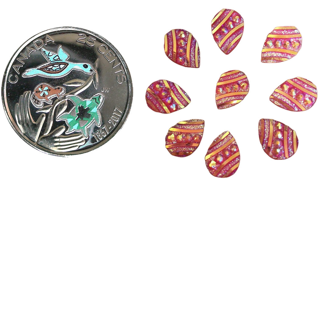 Resin Cab - Teardrop Small, Rose AB