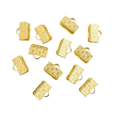 Ribbon End - 10 pc Gold 6x7mm
