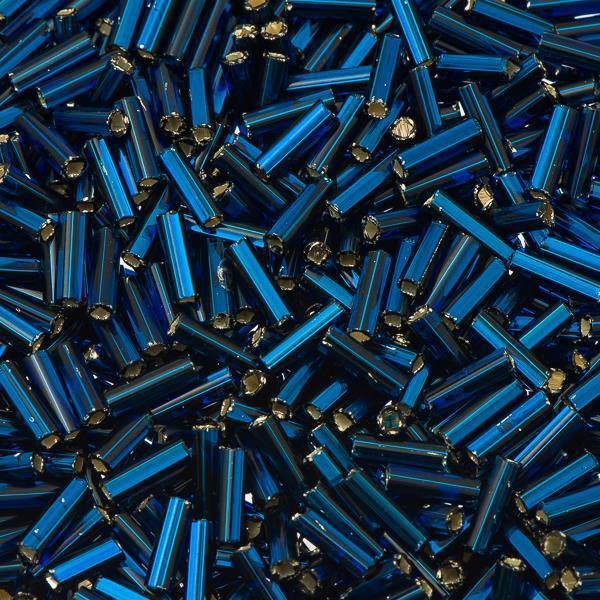Silver Lined Dark Aqua - Bugle, #3 25g