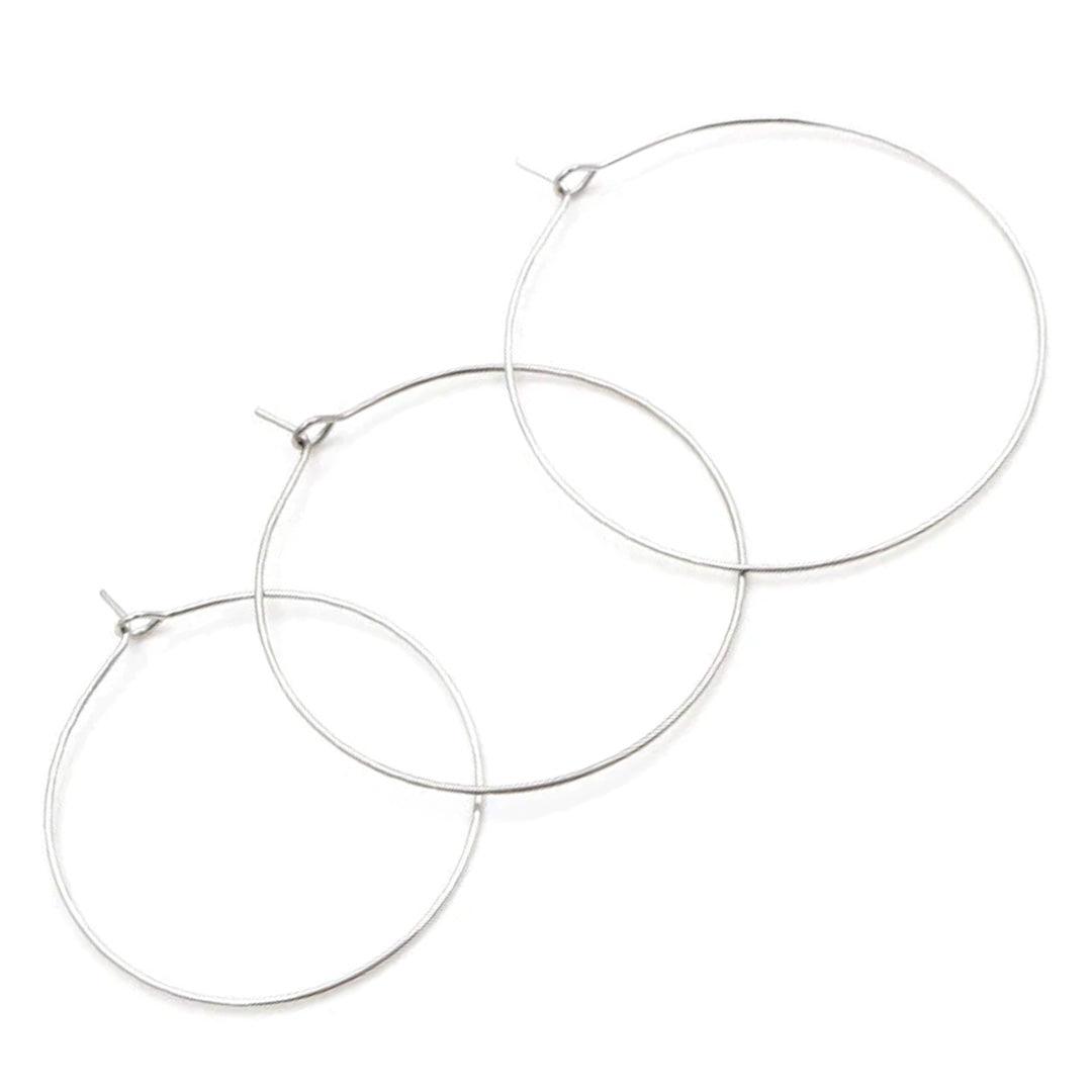 Stainless Steel Beading Hoop, aprx 5 pr