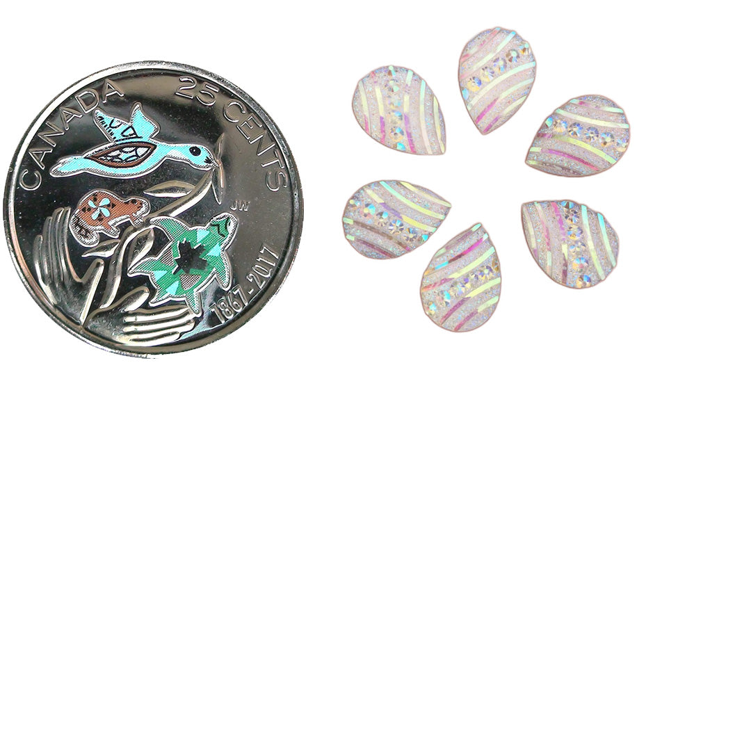 Resin Cab - Teardrop Small, Crystal AB