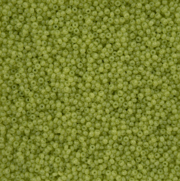 11-02653, Czech 22g Lt Green Alabaster Solgel
