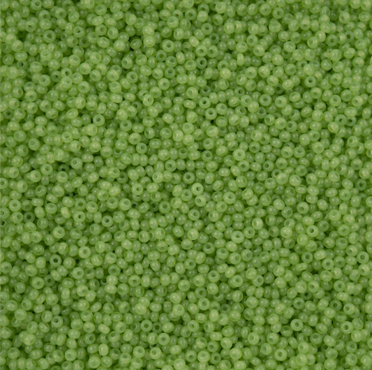 11-02654, Czech 22g Green Alabaster Solgel