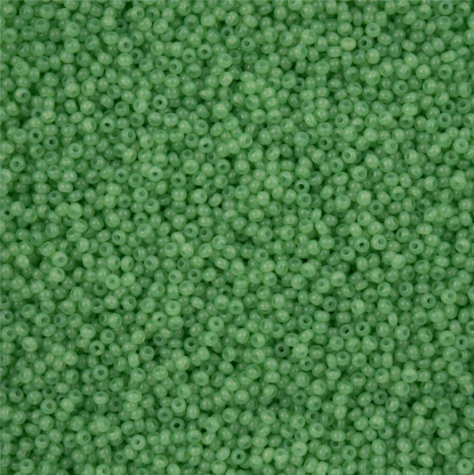 11-02661, Czech 22g Dk Green Alabaster Solgel