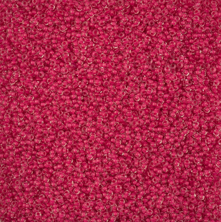10-08A77, Czech 22g Color Lined Terra Intensive Rose