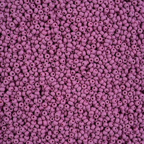 10-22M15, Czech 22g Matte PermaLux Dyed Chalk Dk Violet