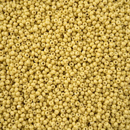 11-43246, Czech 22g Mustard Chalk Dyed Solgel - PoCo Inspired