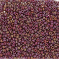 11-4696, Miyuki 22g Frost Opaque Glaze Rainbow Dark Red