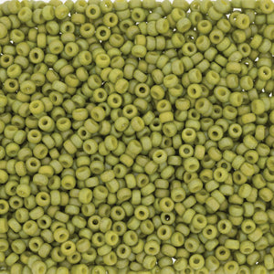 11-4697, Miyuki 11g Frost Opaque Glaze Rainbow Olive