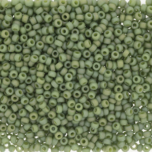 11-4698, Miyuki 11g Frost Opaque Glaze Rainbow Kiwi