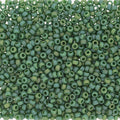 11-4699, Miyuki 22g Frost Opaque Glaze Rainbow Green