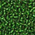 15-16, Miyuki 5.2g Silver Lined Green