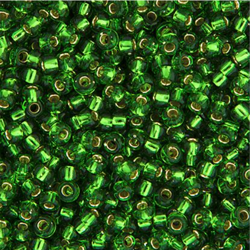 15-16, Miyuki 5.2g Silver Lined Green