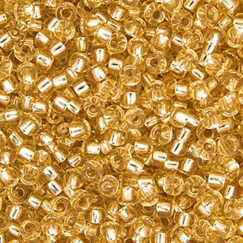 15-2, Miyuki 5.2g Silver Lined Lt Gold