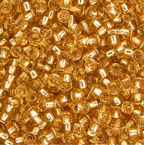 15-3, Miyuki 5.2g Silver Lined Gold