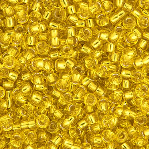 15-6, Miyuki 5.2g Silver Lined Yellow