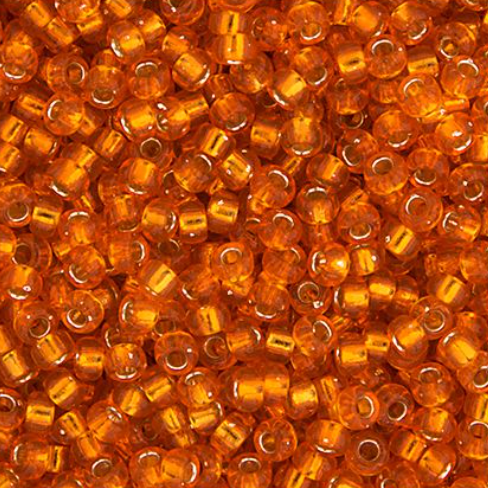 15-8, Miyuki 5.2g Silver Lined Orange