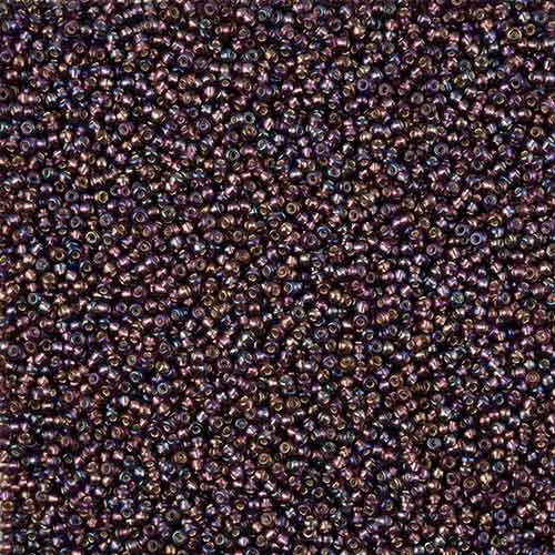 11-27069 Czech 22g Silver Lined Purple Rainbow