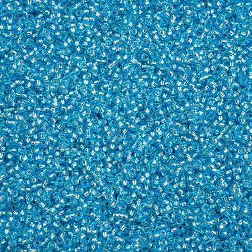 11-78634 Czech 22g Silver Lined Aqua SOLGEL