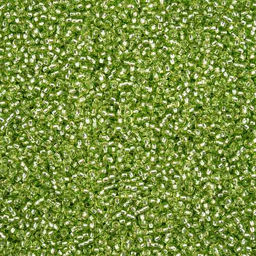 11-78654 Czech 22g Silver Lined Green SOLGEL