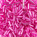 BU3-18277, #3 Bugle 22g Silver Lined Fuchsia