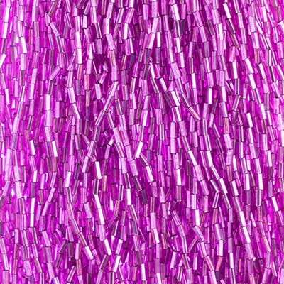 BU2-18277 , #2 Bugle 22g Silver Lined Fuchsia