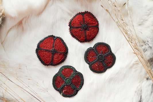 Workshop, Beaded Poppy Pin