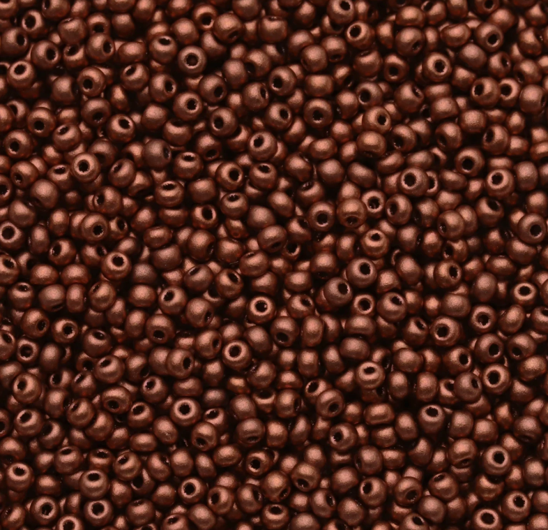 10-01750, Czech 22g Metallic Soft Dark Copper