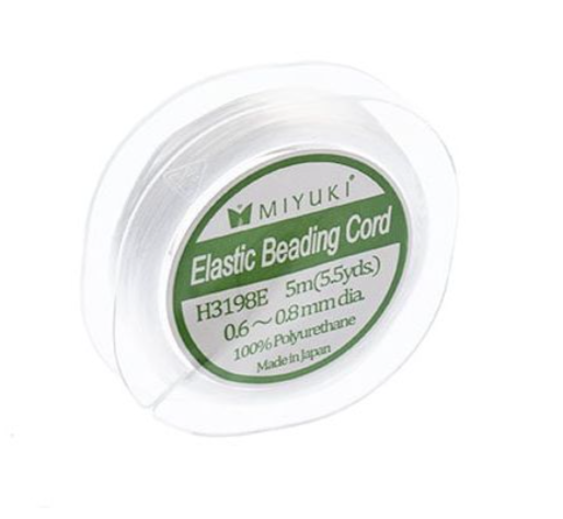 Miyuki Elastic Beading Cord - White