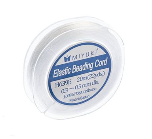 Miyuki Elastic Beading Cord - White