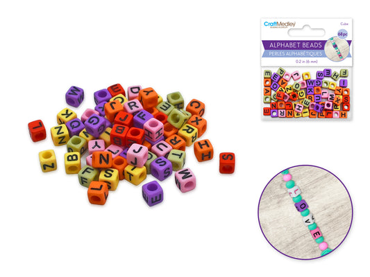 Acrylic Alphabet Beads